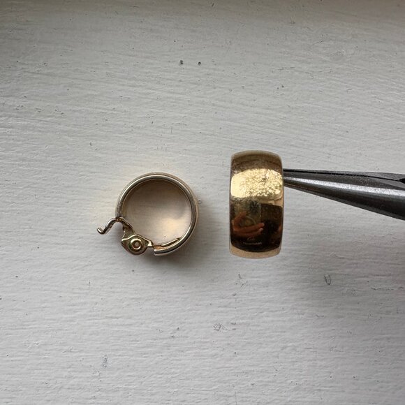 Monet Goldtone Hoop Clip-On Earrings - Picture 3 of 9